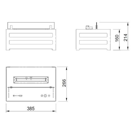 Planika - Cheminée BIO avec télécommande 20,8x38,5 cm 2,5kW/230V noir