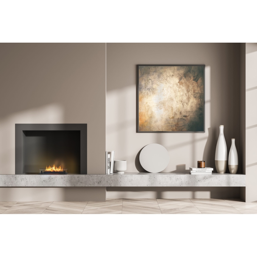 Planika - Ingebouwde biohaard met afstandsbediening 19,1x38 cm 2,5kW/230V zwart