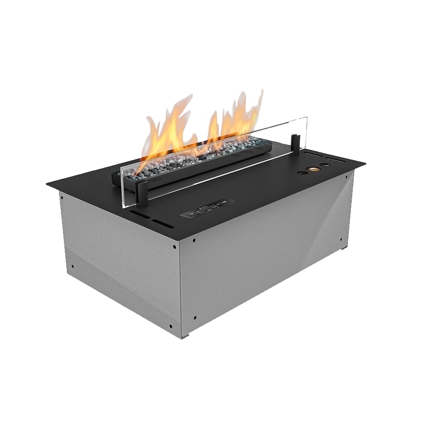 Planika - Ingebouwde biohaard met afstandsbediening 19,1x38 cm 2,5kW/230V zwart