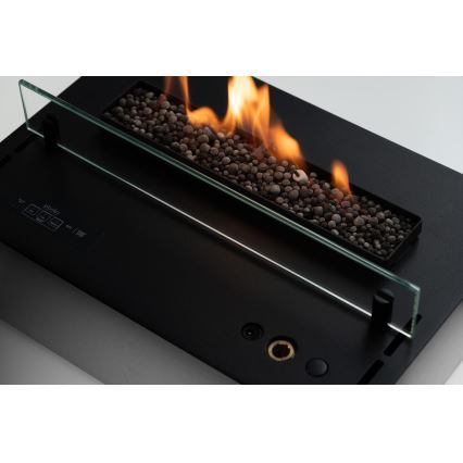 Planika - Ingebouwde biohaard met afstandsbediening 19,1x38 cm 2,5kW/230V zwart