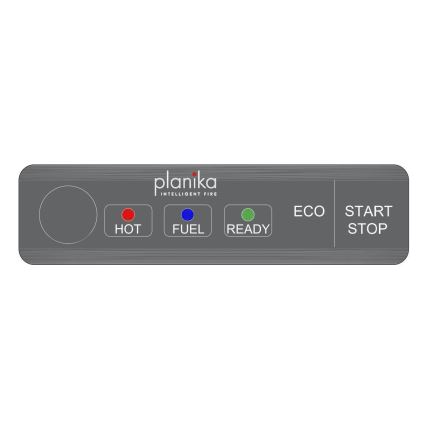 Planika - Ingebouwde biohaard met afstandsbediening 19,1x38 cm 2,5kW/230V zwart