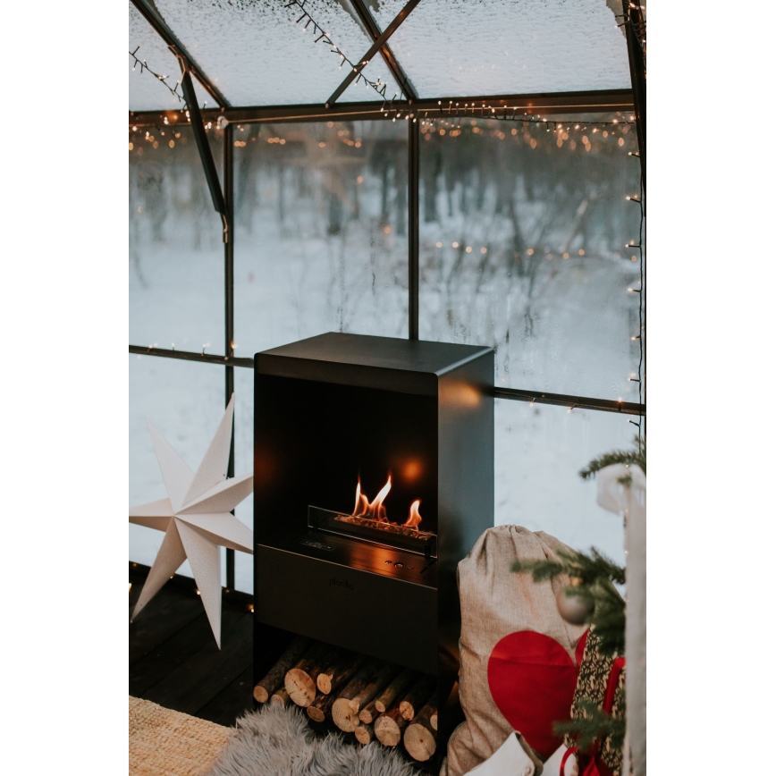 Planika - BIO-open haard met afstandsbediening 83,5x48 cm 2,5kW/230V zwart
