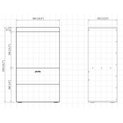 Planika - Waterdamphaard met afstandsbediening 83x48 cm 125W/230V zwart