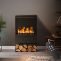 Planika - Stoomhaard met afstandsbediening 83x48 cm 125W/230V zwart