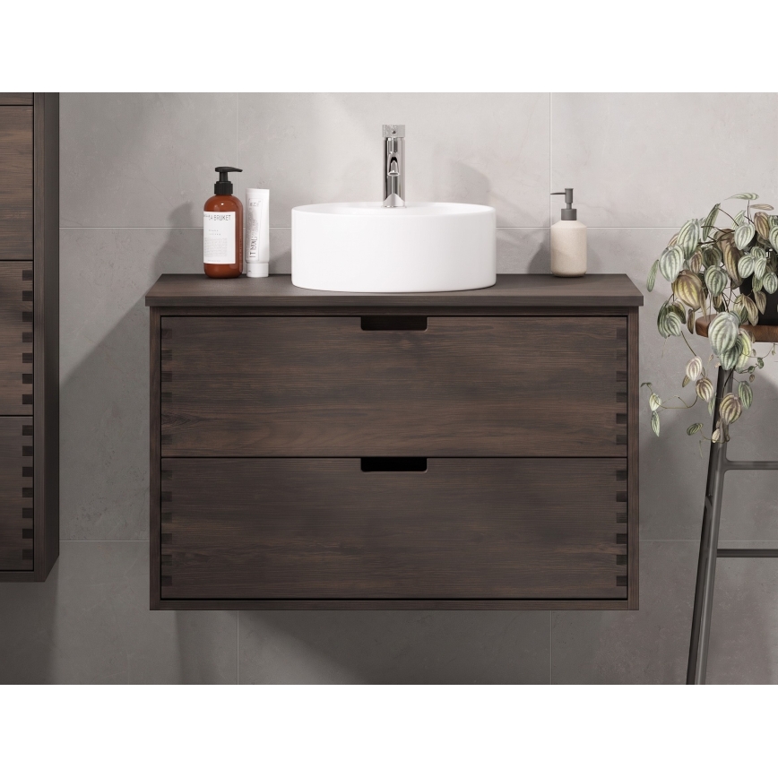 Plank onder wastafel FOREST 100 cm bruin/eiken
