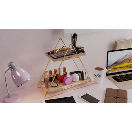 Plank organisator 35x40 cm goud