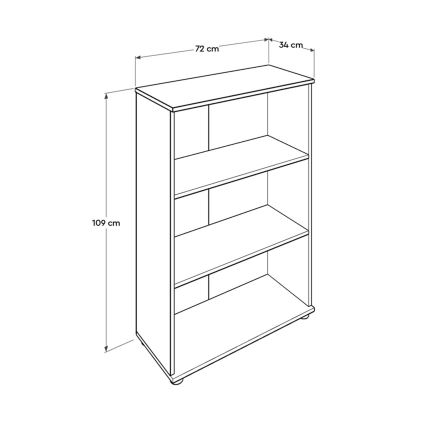 Planken kast 109x72 cm bruin