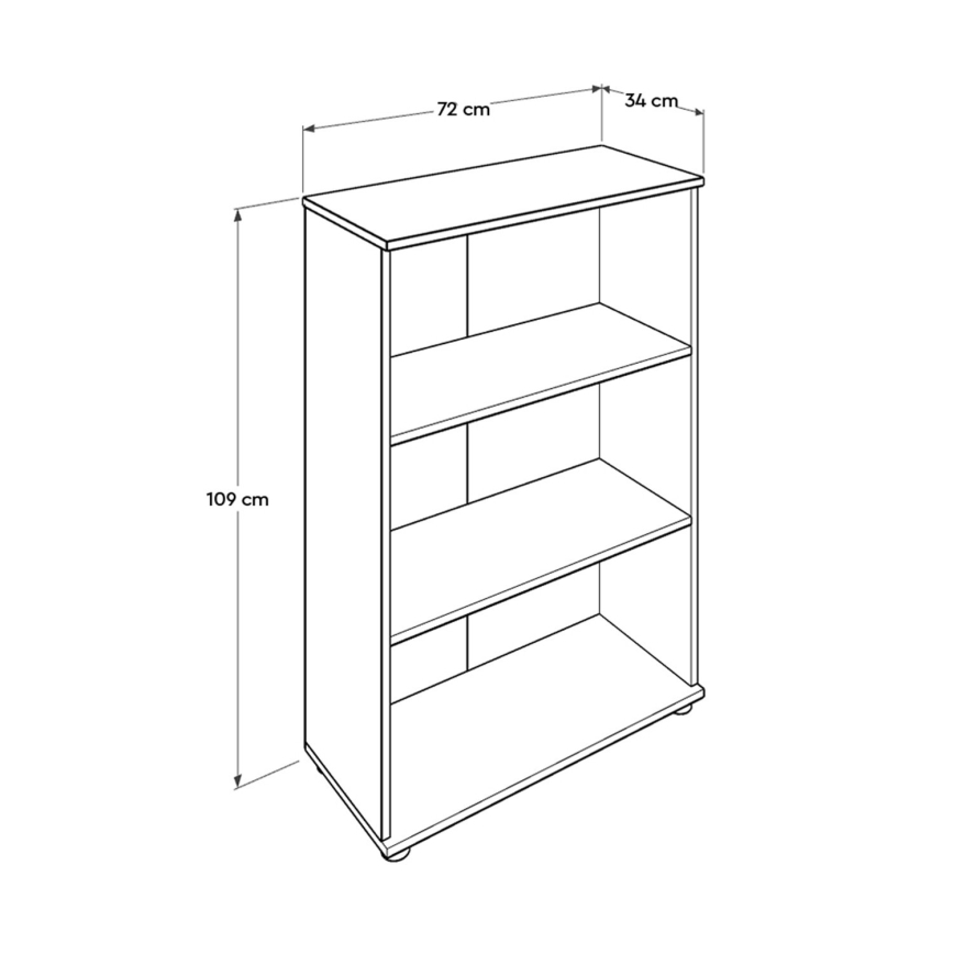 Planken kast 109x72 cm bruin