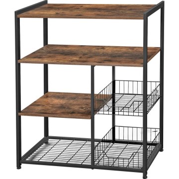 Plankenrek voor de keuken MARGE bruin/zwart