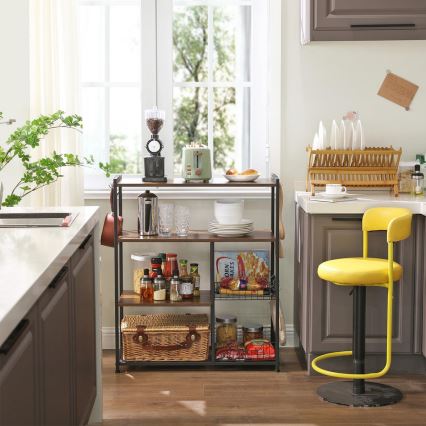 Plankenrek voor de keuken MARGE bruin/zwart