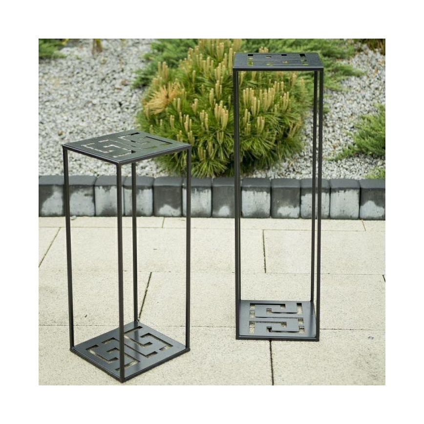 Bloemenstandaard 60x24 cm zwart