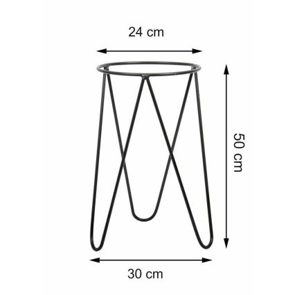 Plantenstandaard LOFT 50x30 cm zwart