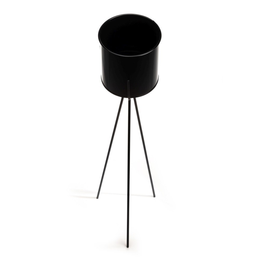 Plantenstandaard TRIPOD 110x25 cm zwart