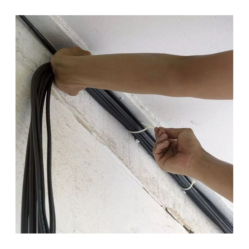 Plastic Banden met Sluiting d 2,5x100mm 100pcs wit