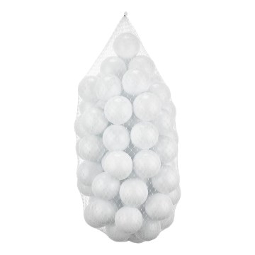 Plastic speelballen 50 st. diameter 7 cm wit