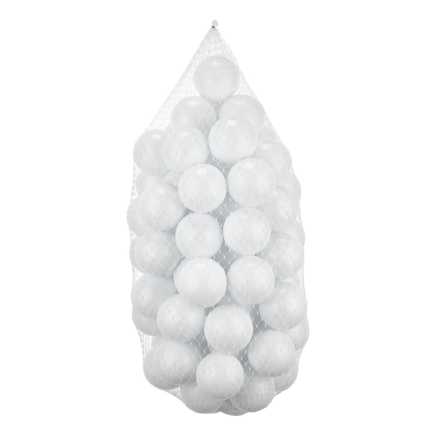 Plastic speelballen 50 st. diameter 7 cm wit