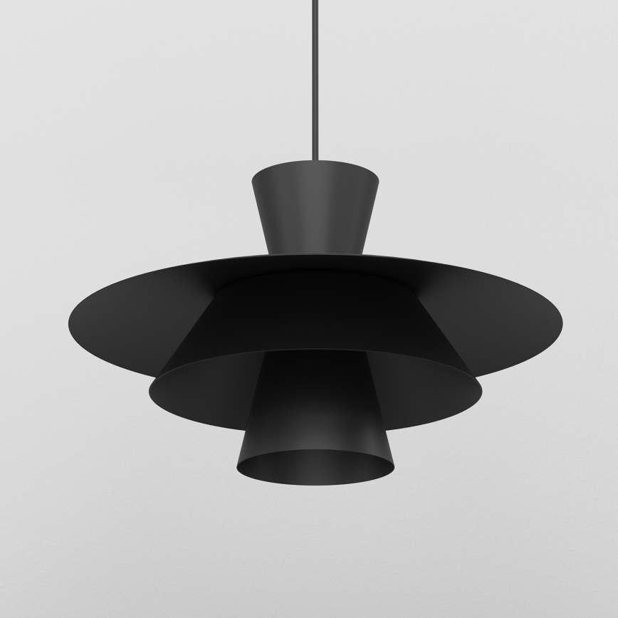 PLATO hanglamp met kabel 1xE27/15W/230V zwart