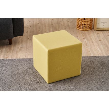 Poef CUBI 40x40 cm geel