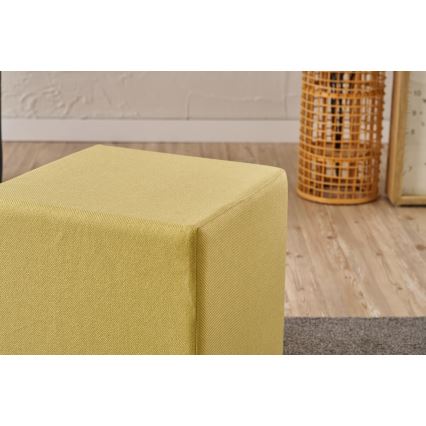 Poef CUBI 40x40 cm geel