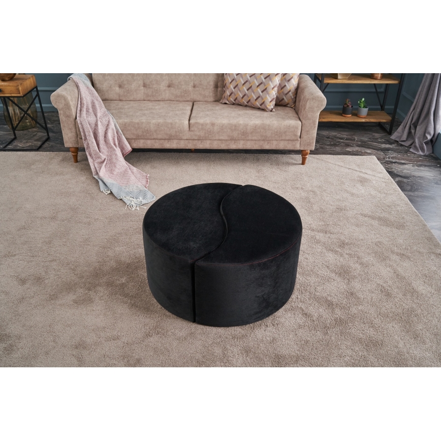 Poef JING Ø 80 cm antraciet