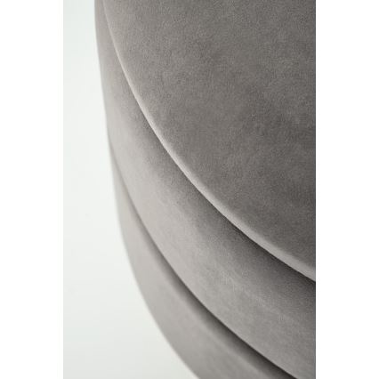 Poef MINTY Ø 37 cm grijs/goud