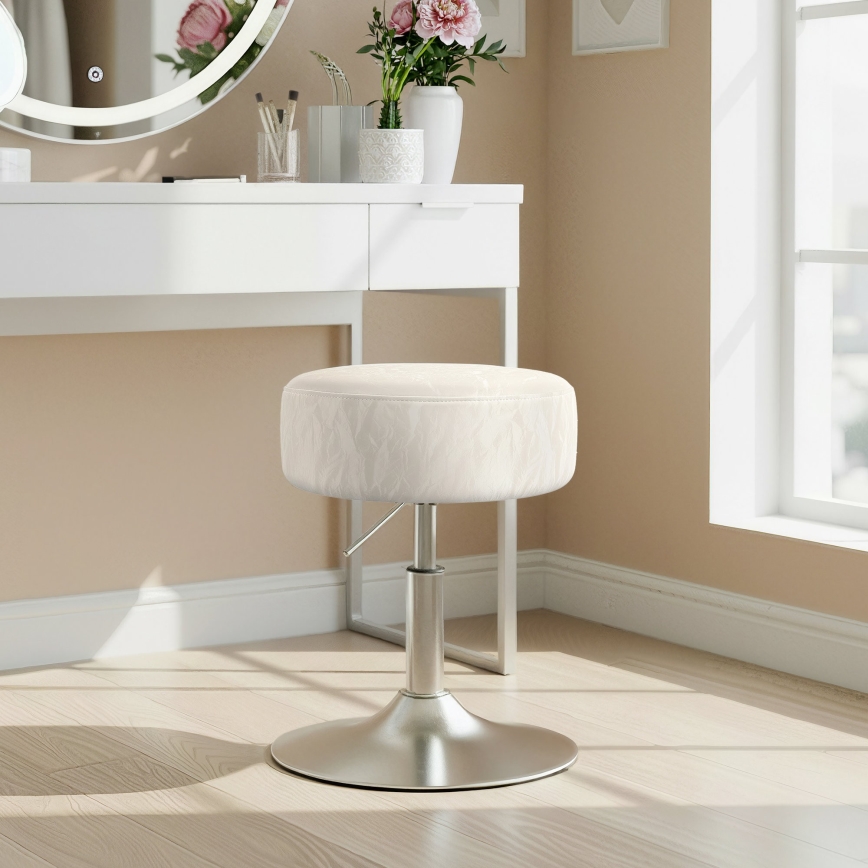 Poef NUBE Ø 38,5 cm, wit