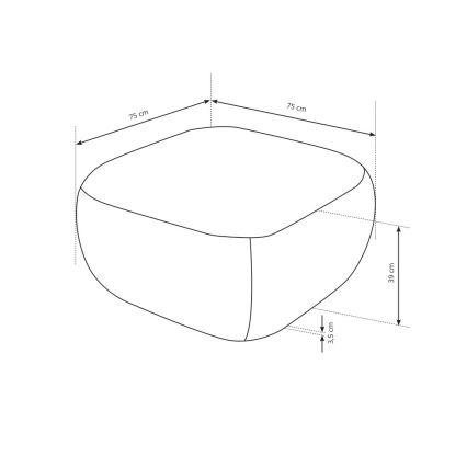 Poef OLBIA 75x75 cm beige