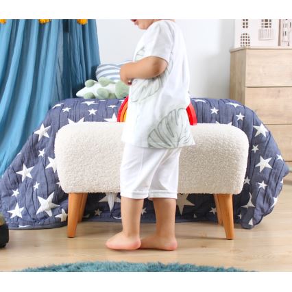 Poef PIXI 32x61 cm wit