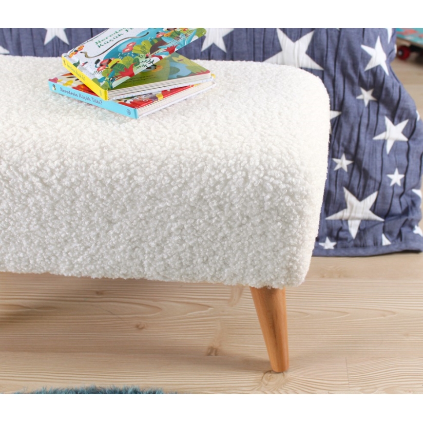 Poef PIXI 32x61 cm wit