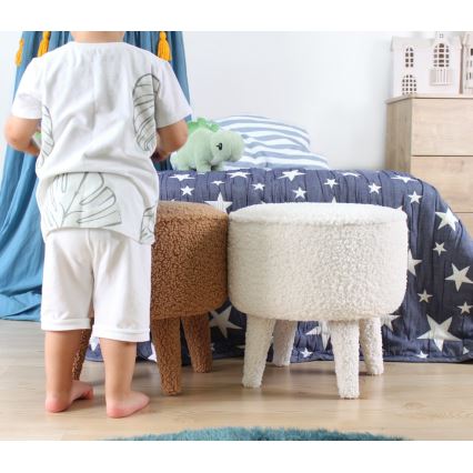 Poef PIXI Ø 38 cm bruin