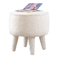 Poef PIXI Ø 38 cm wit