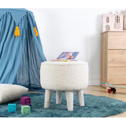 Poef PIXI Ø 38 cm wit