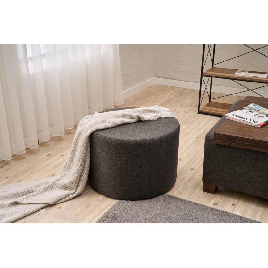 Poef RABO Ø 58 cm antraciet