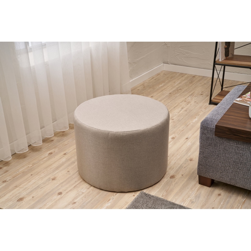 Poef RABO Ø 58 cm beige