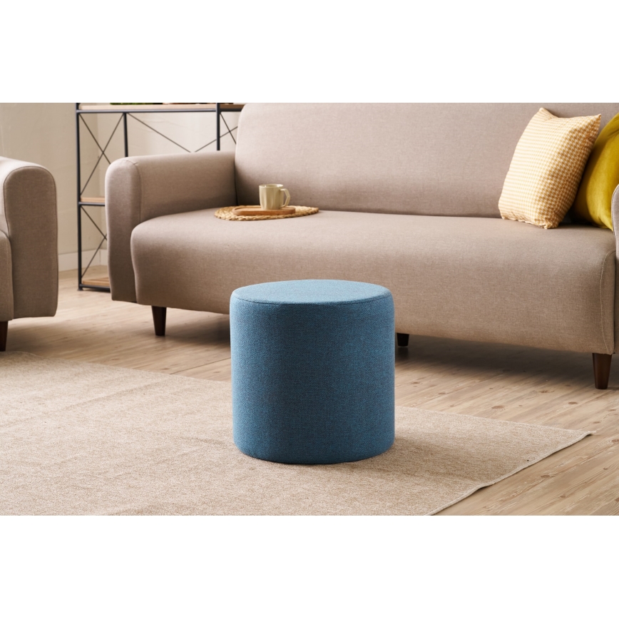 Poef RONDO Ø 40 cm, blauw