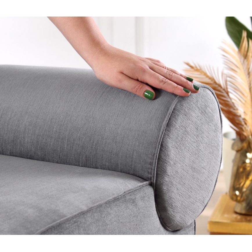 Poef TIKI 47x45 cm grijs