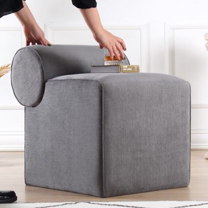 Poef TIKI 47x45 cm grijs