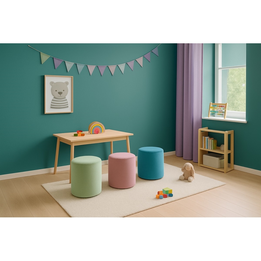 Poef VEX Ø 36 cm blauw