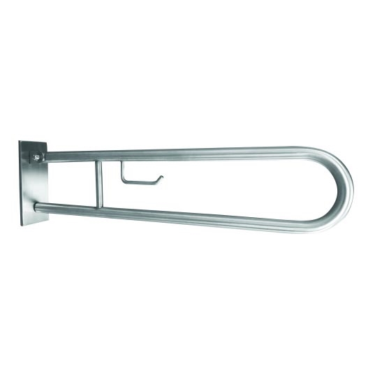 Poignée avec support 10,3x25,3 cm acier inoxydable/argenté