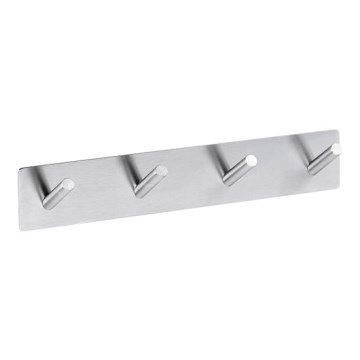 Porte-manteau 25,5x4,5 cm inox/argenté