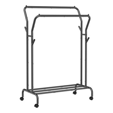 Porte-manteau mobile LINEA noir