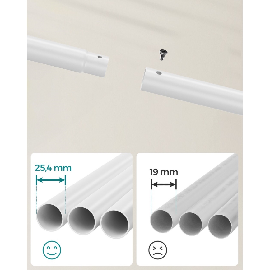 Porte-manteau mobile sur pied LINEA blanc