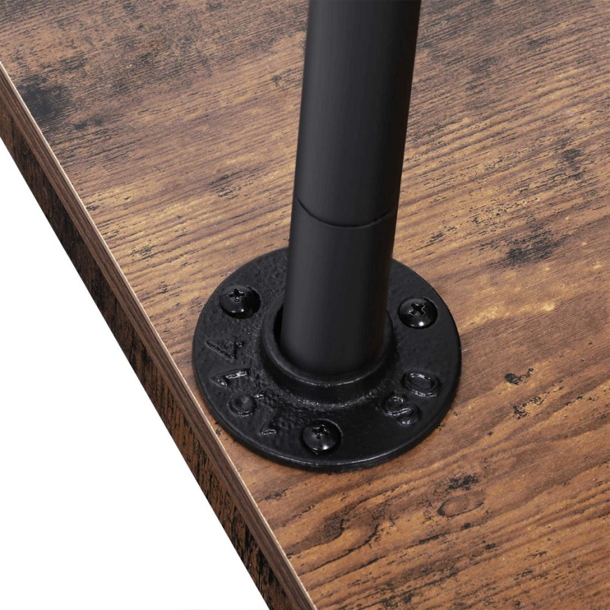 Porte-manteau mobile sur roulettes LINEA marron/noir