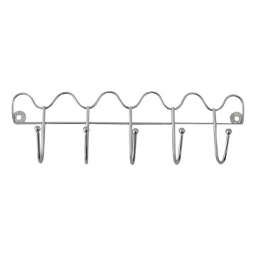 Porte-manteau mural 10x34,5 cm chromé brillant