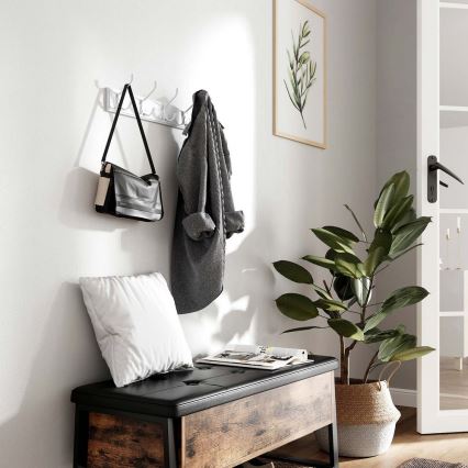 Porte-manteau mural KATE 40x11x7 cm blanc
