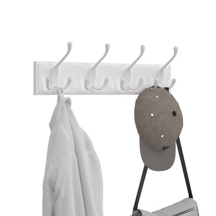 Porte-manteau mural KATE 40x11x7 cm blanc