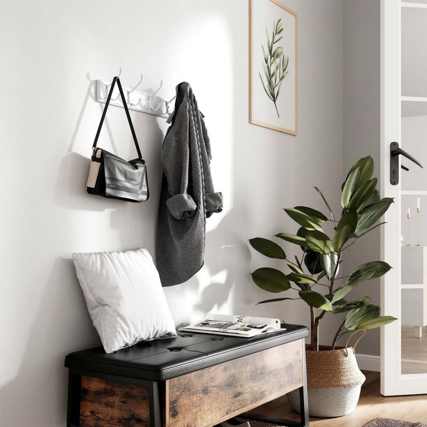 Porte-manteau mural KATE blanc