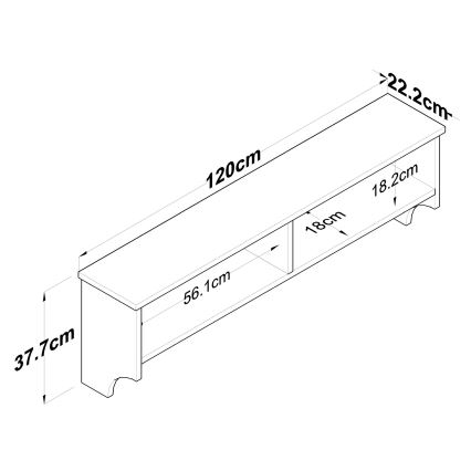 Porte-manteau RANI 120x37,2 cm blanc/beige