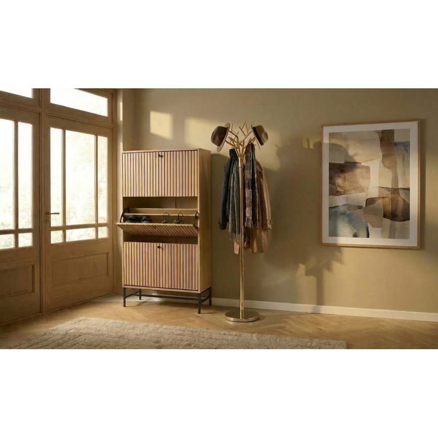 Porte-manteau sur pied BRANCHE 180 x 40 cm doré