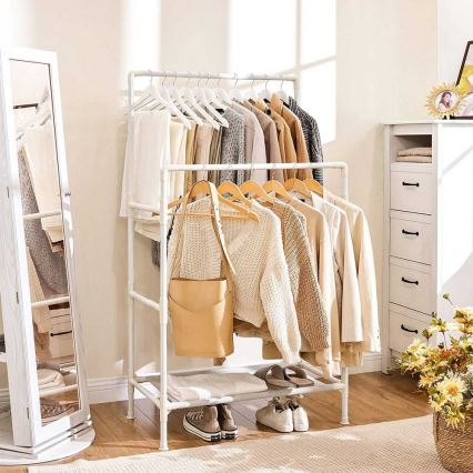 Porte-manteau sur pied LINEA blanc